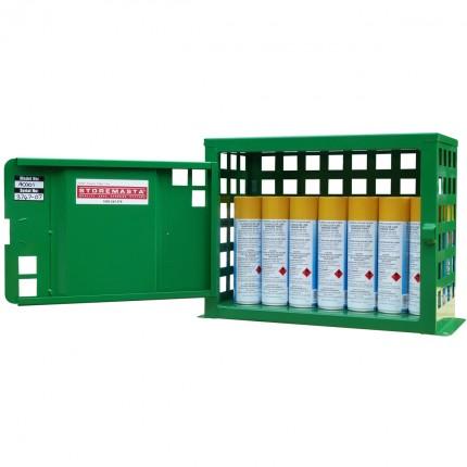 aerosol storage cabinet 12 can